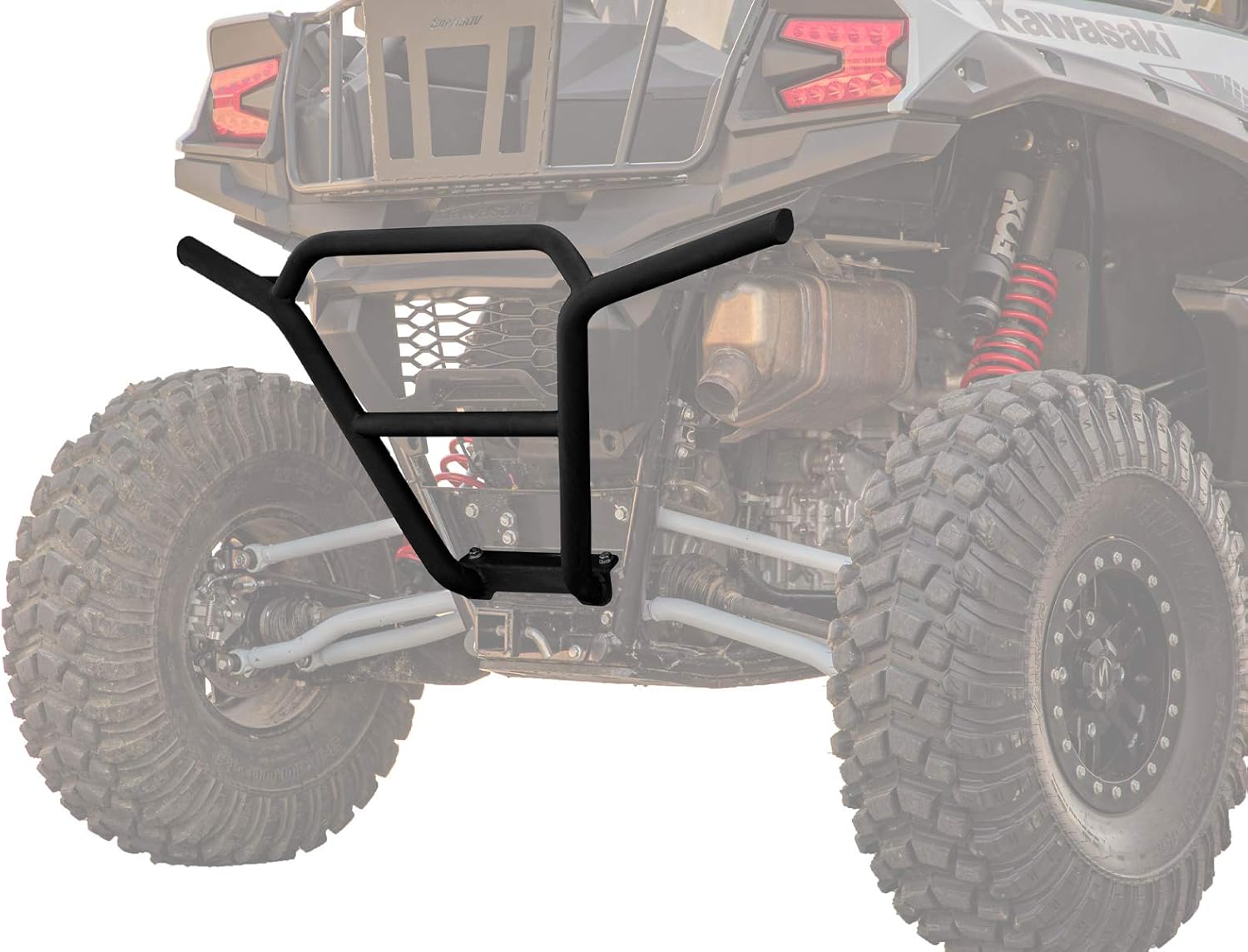 SuperATV UTV Rear Bumper for 2020+ Kawasaki Teryx KRX 1000, 1.75" Diameter Heavy-Duty Steel Tubing, Black Powder Coat, Sleek and Stylish, Allows Full Rear Cargo Area Access, See Fitment, USA Made