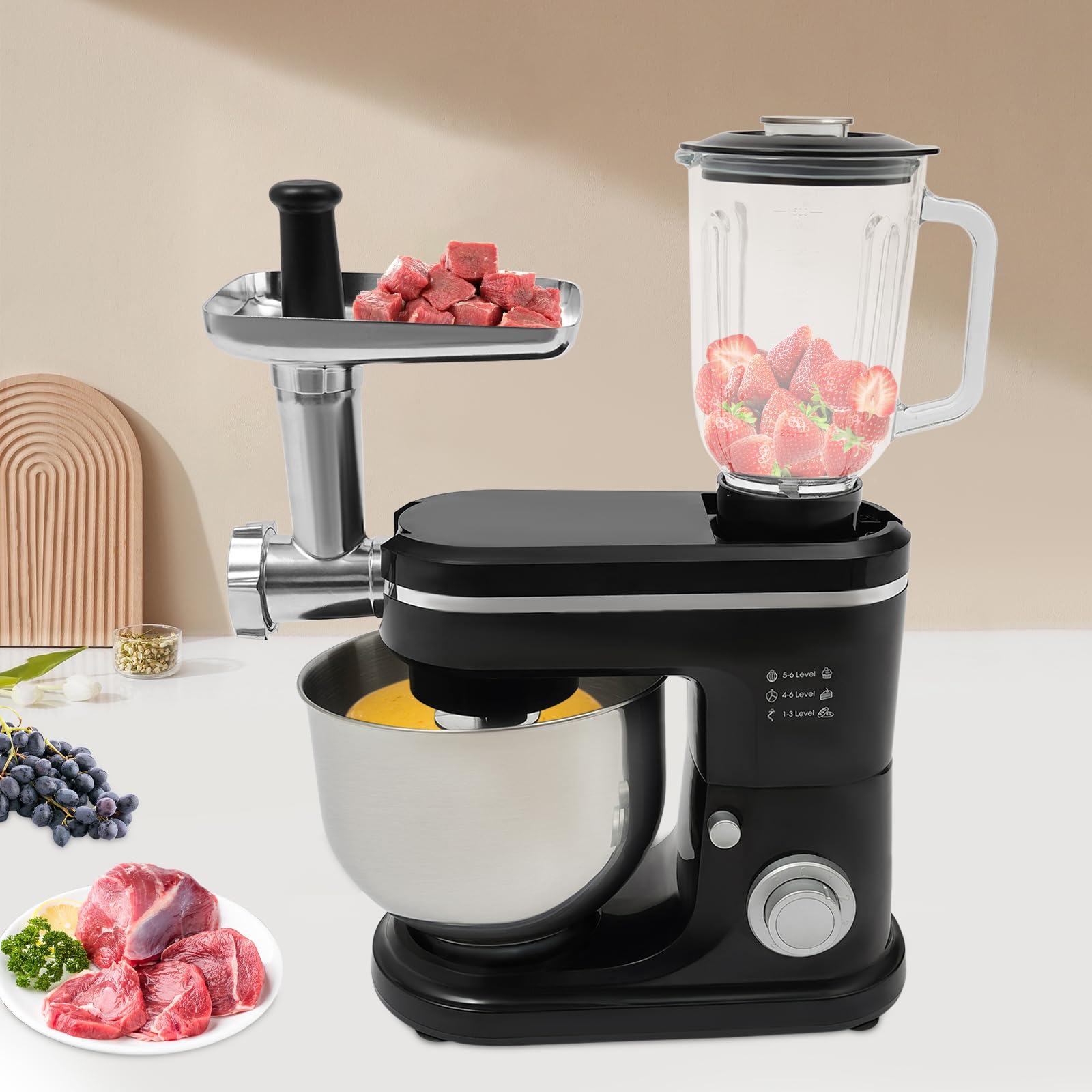 Amazon.com: Food Processor, 700W Electric Stand Mixer, 3 in 1
