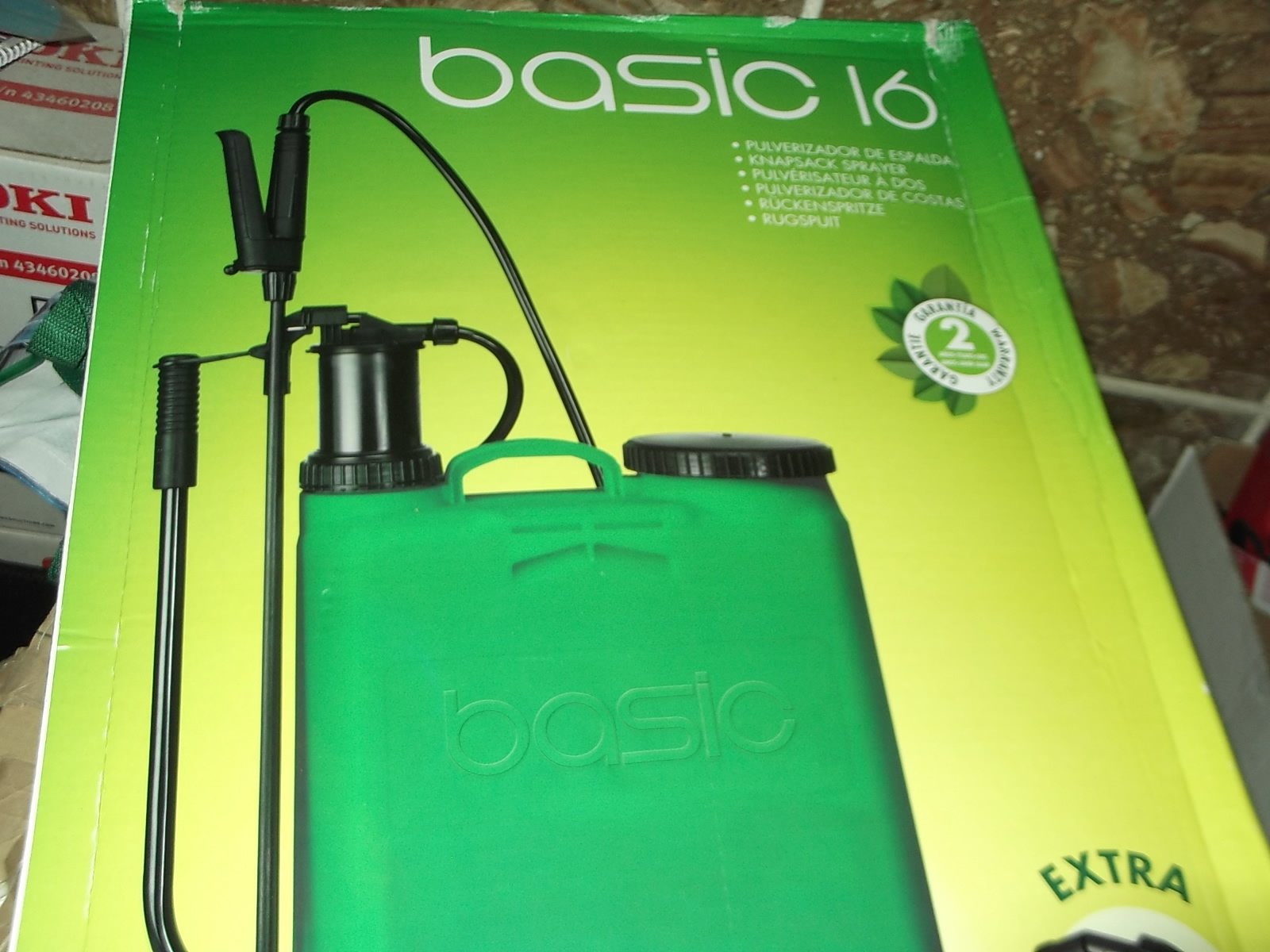 Basic 85947 - Pulverizador presión retenida, talla 16, color verde