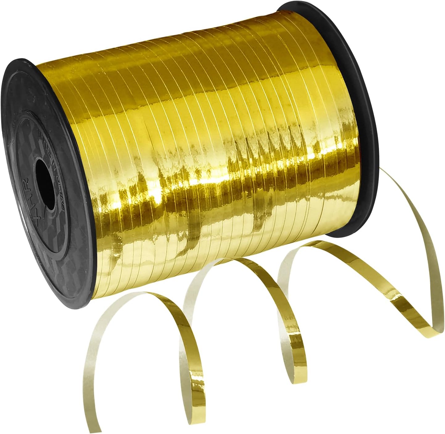 500 Yards 5mm Gold Curling String Ribbon — Shiny & Glitter Gift Wrapping Ribbon for Crafts, Birthday, Christmas, Wedding, New Year Decorations