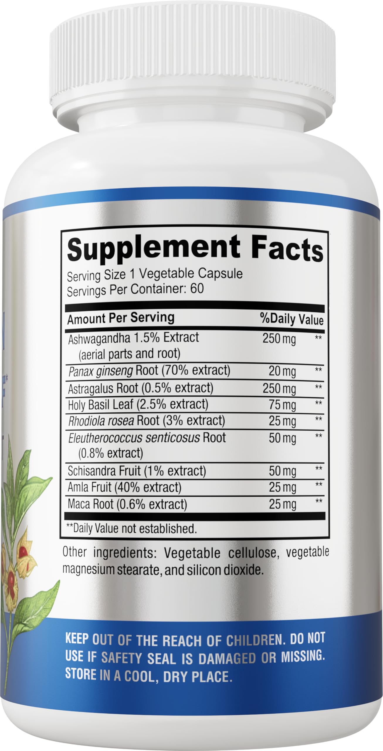 Adaptogen Stress Relief Immune Support Formula, 60 Capsules — Amazon image 5