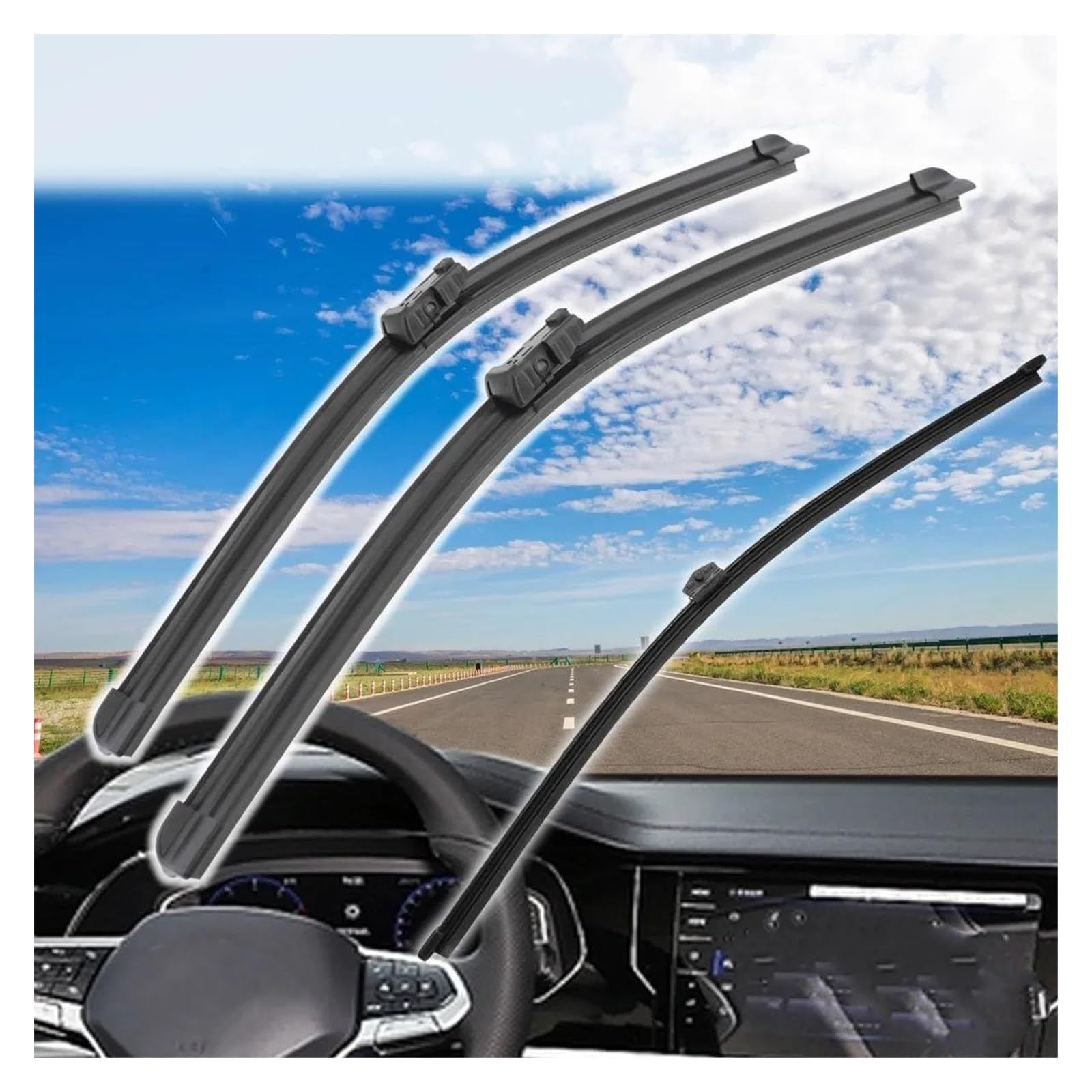 Parabrezza Tergicristalli Per Volvo C30 2006 2007 2008 26 "+ 20" + 16 "Anteriore Spazzole Tergicristallo Posteriori Parabrezza Finestra Spazzole Tergicristallo Auto