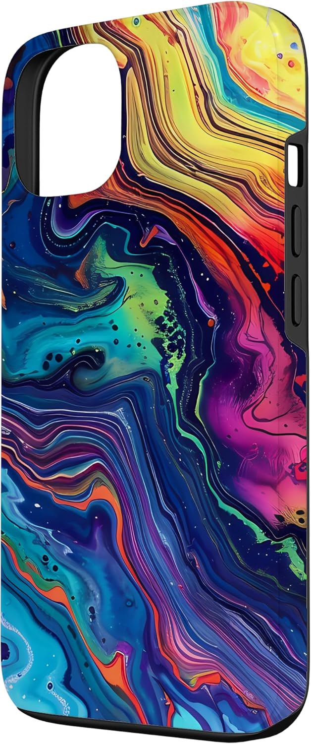 Marbled Rainbow Abstract Art - Colorful Marble Pattern Case for iPhone 13