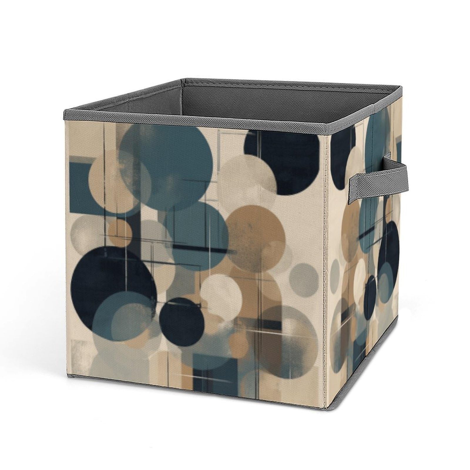 FekiLoot Art Painting Folding Storage Bins with Handles Large Fabric Storage Cube Storage Organizer Heavy Duty Closet Organizer Sturdy Collapsible Bin Foldable Baskets