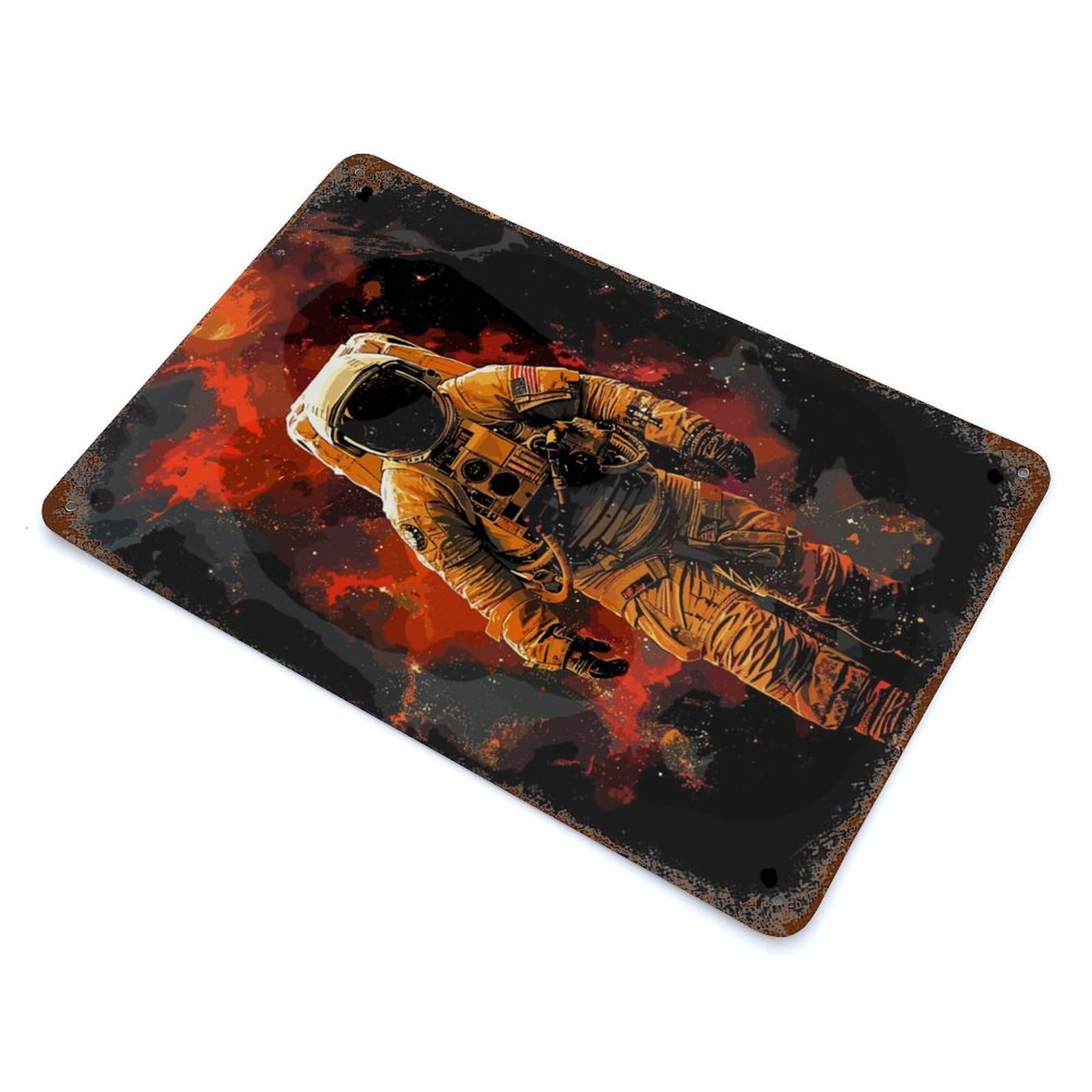 Beyond Earth Vintage Metal Tin Sign 11.8"x7.9", Ideal for Cafe, Home Bar And Lounge Decor