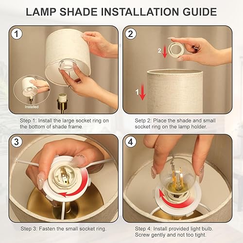 Miniatura 9 de Lámpara de mesa inalámbrica recargable portátil, lámpara táctil regulable con pilas, lámpara de noche ajustable en altura, luz ambiental para