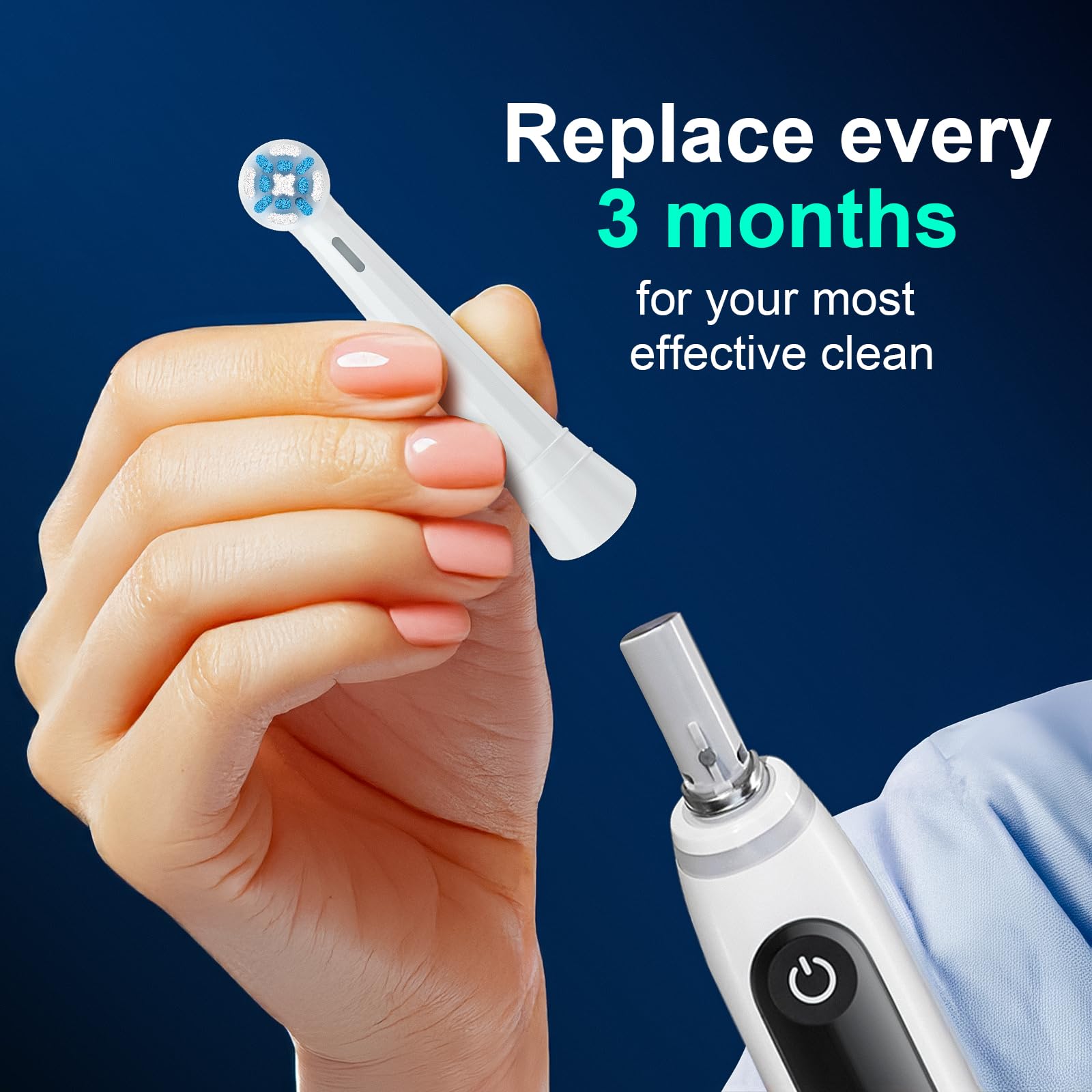 Paquete de 4 cabezales de cepillo de dientes ultrasuaves para la serie Oral-B iO (iO3/iO4/iO5/iO6/iO7/iO8/iO9/iO10) – Cuidado suave de las encías, cabezales de cepillo de repuesto