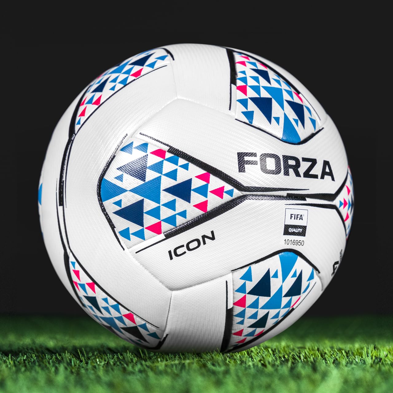 FORZA Icon Pro Match Football - Size 3, 4 & Size 5 Balls | Match Balls for Football | Football Match Balls | Footballs for Matches (Size 4 - Pack of 3, White, Blue & Pink)