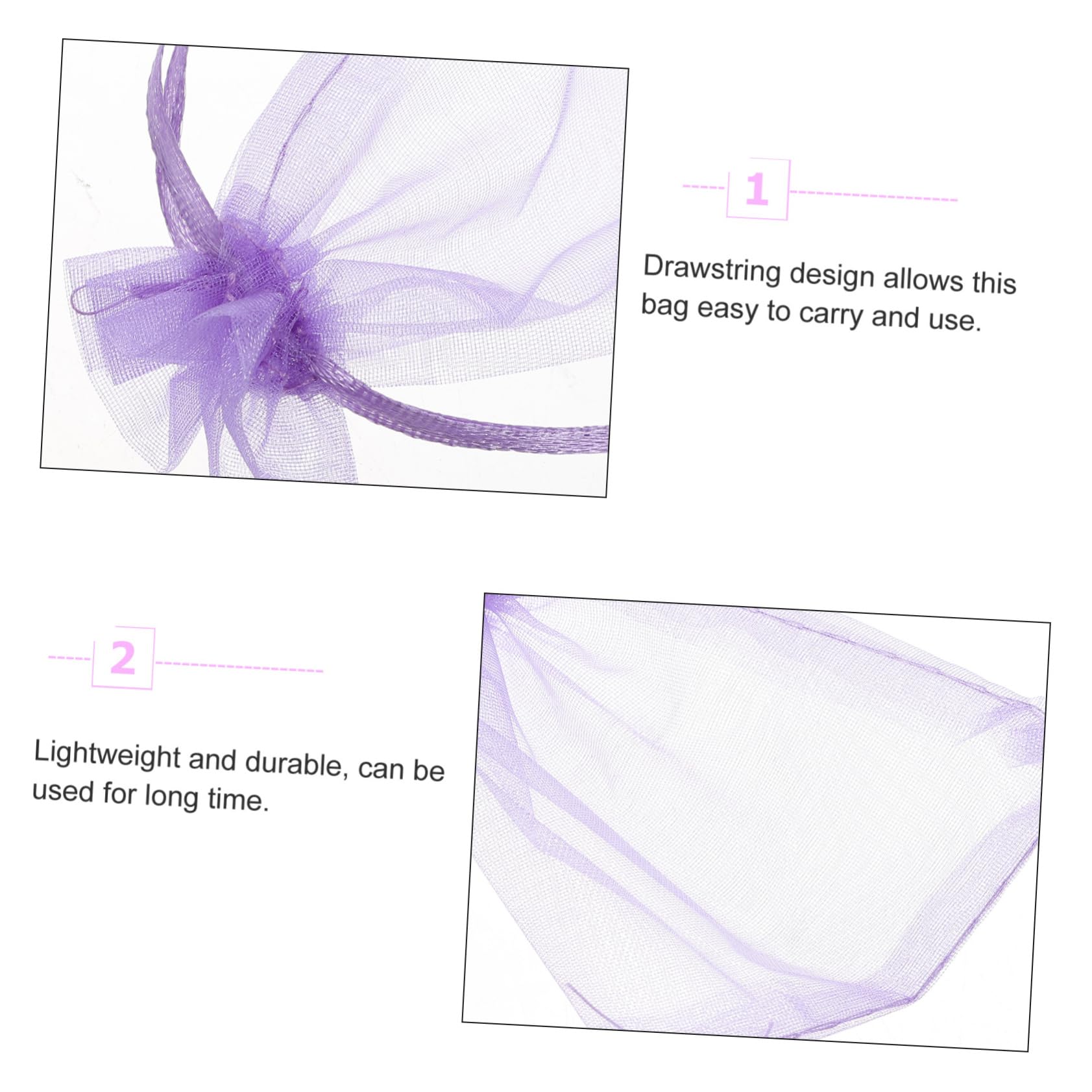 Didiseaon 250 Pz sacchetto in organza sacchetti netti sacchetti per la festa borsette portaconfetti natalizi di organza piccole borse con coulisse