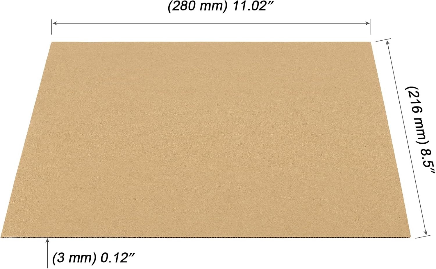 MOUYAT 80 Pack 8.5 x 11 x 1/8 Inch Thick Corrugated Cardboard Sheets, Brown Flat Cardboard Packing Sheets for Crafts, Mailing, Packing, Shipping