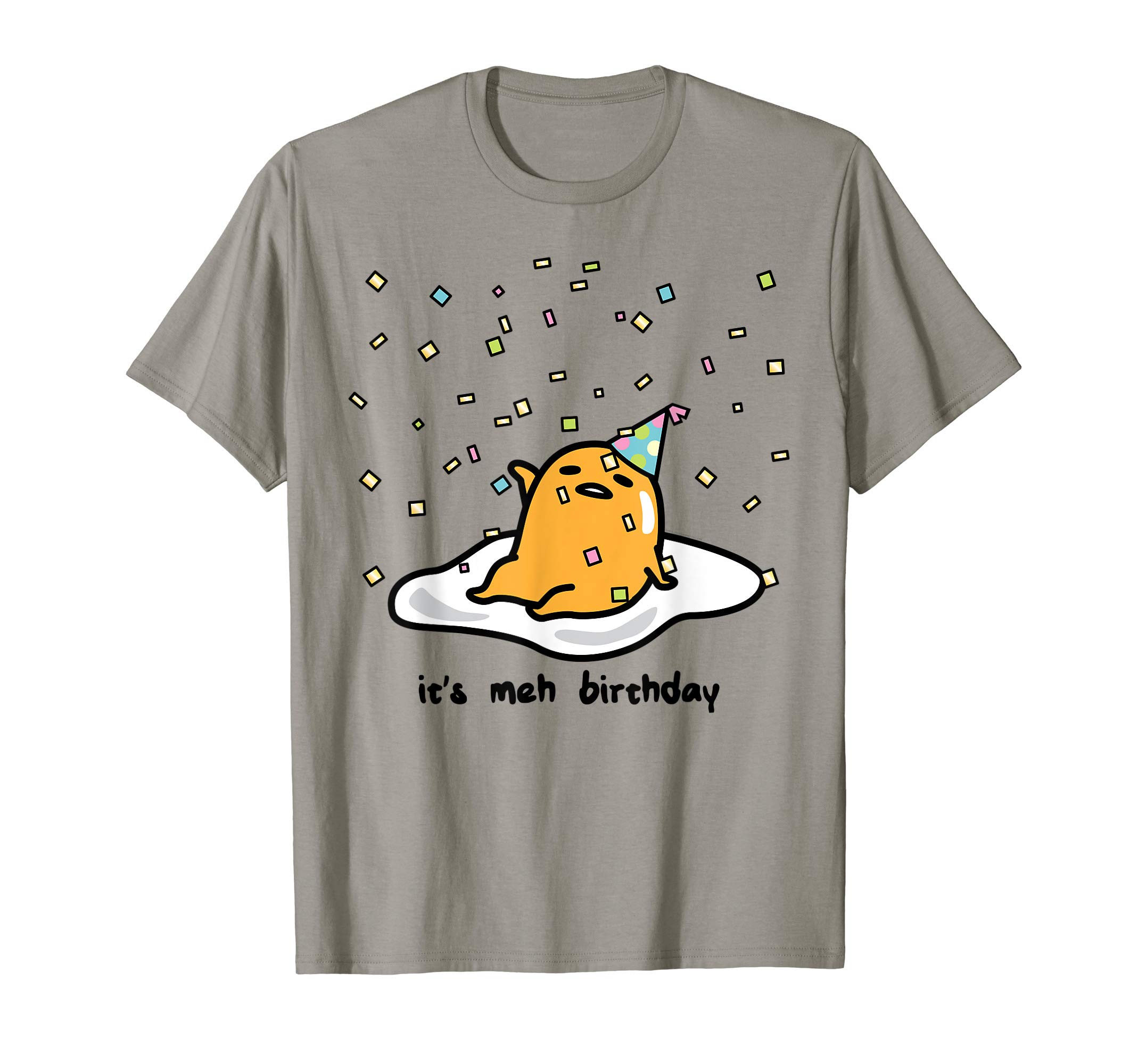 Gudetama the Lazy Egg It's Meh my Birthday Confetti Party T-ShirtOEKO-TEX STANDARD 100