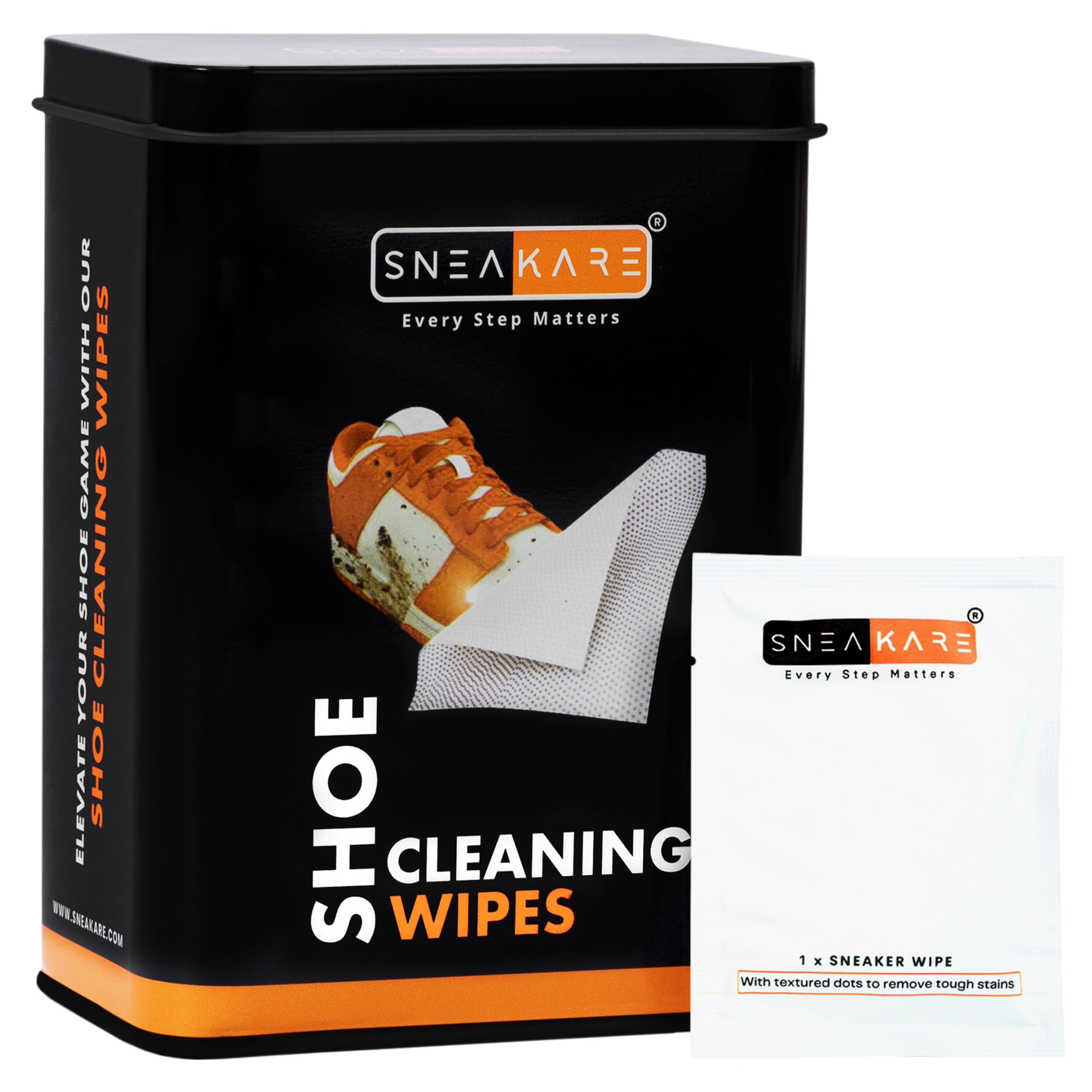 SNEAKARESNEAKARE Shoe Wipes, Premium sneaker cleaner, Sneaker Cleaner Wipes, Travel-friendly, Disposable Shoe Cleaning Wipes