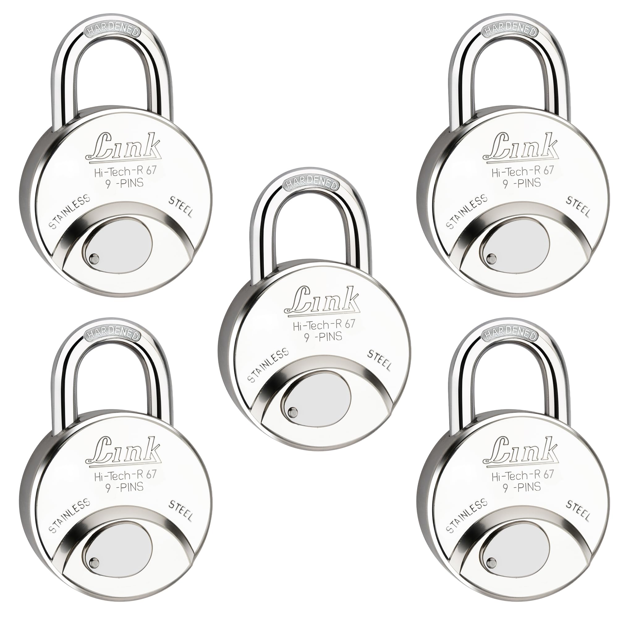 See full amazon price history chart for Link Hi-Tech 67mm Round Padlocks 5Pcs-Set | Stainless Steel Body | Hardened Shackle | 3 Silver Keys with Hi-Tech Nickle & Keychain | Made in India| 3 Keys for Each Padlock Link Hi-Tech 67mm Round Padlocks 5Pcs-Set | Stainless Steel Body | Hardened Shackle | 3 Silver Keys with Hi-Tech Nickle & Keychain | Made in India| 3 Keys for Each Padlock (B0C655F7FR) Amazon Price History, Amazon Price Tracker