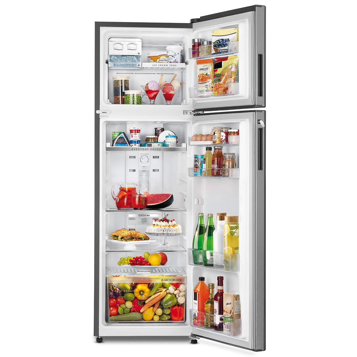 Interior of Whirlpool Refrigerator without food items