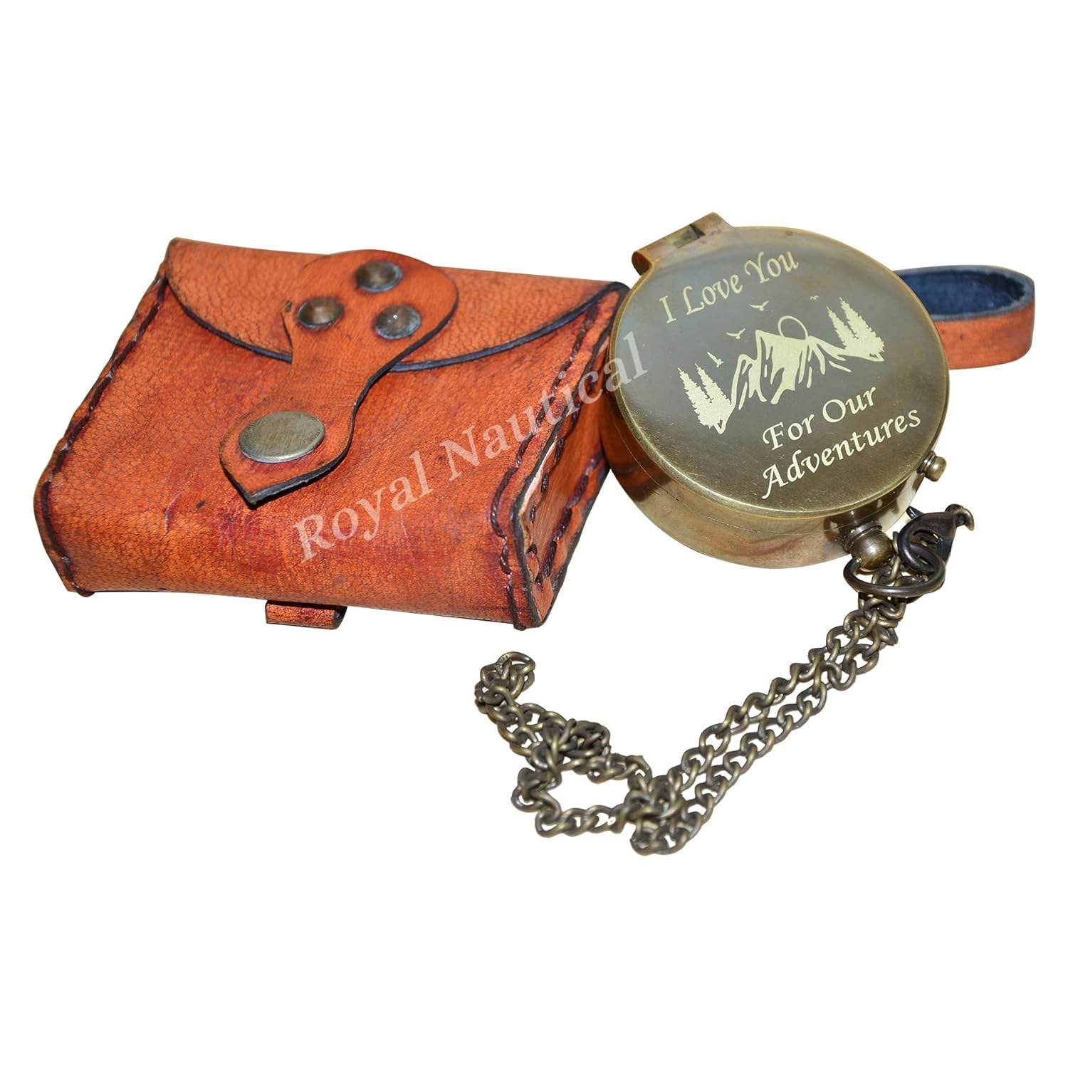 Military-Grade Brass Magnetic Compass: Fully Functional Nautical Collection Compass for Direction and Surveying, Ideal for Hiking, Hunting, Tracking, Traveling, and Camping by Sun Instrument-image-8