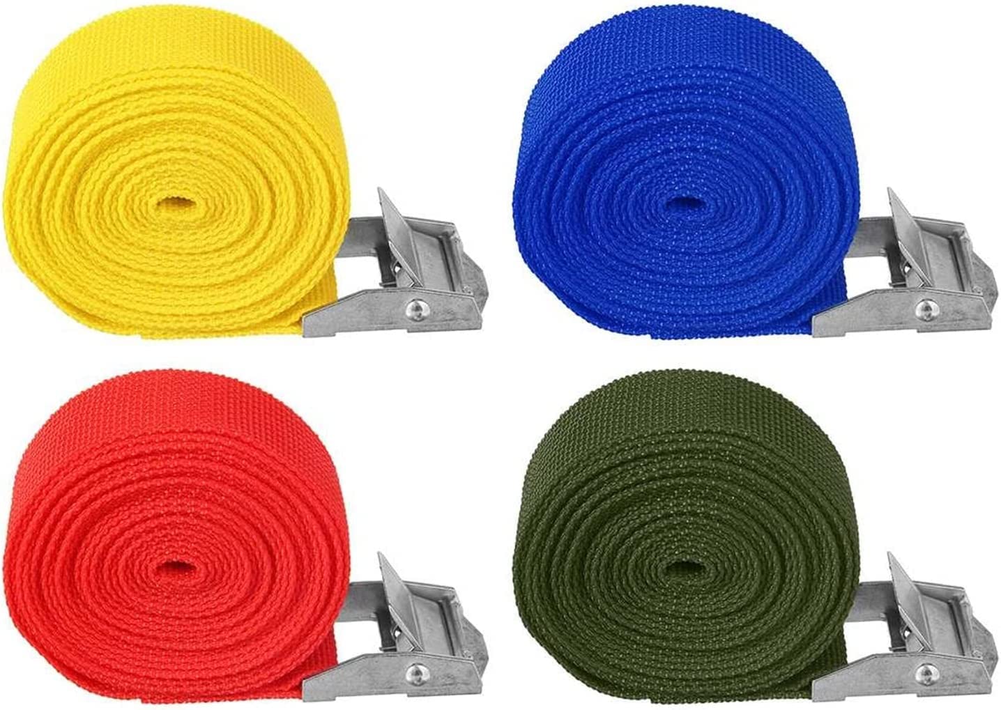 Pasy mocujące do wiązania, 2,5 m x 25 mm samochodowa lina napinająca pasek mocujący mocny pasek zapadkowy torba bagażowa samochodowa pasek mocujący pasek mocujący stop cynku nylon 5 kolorów