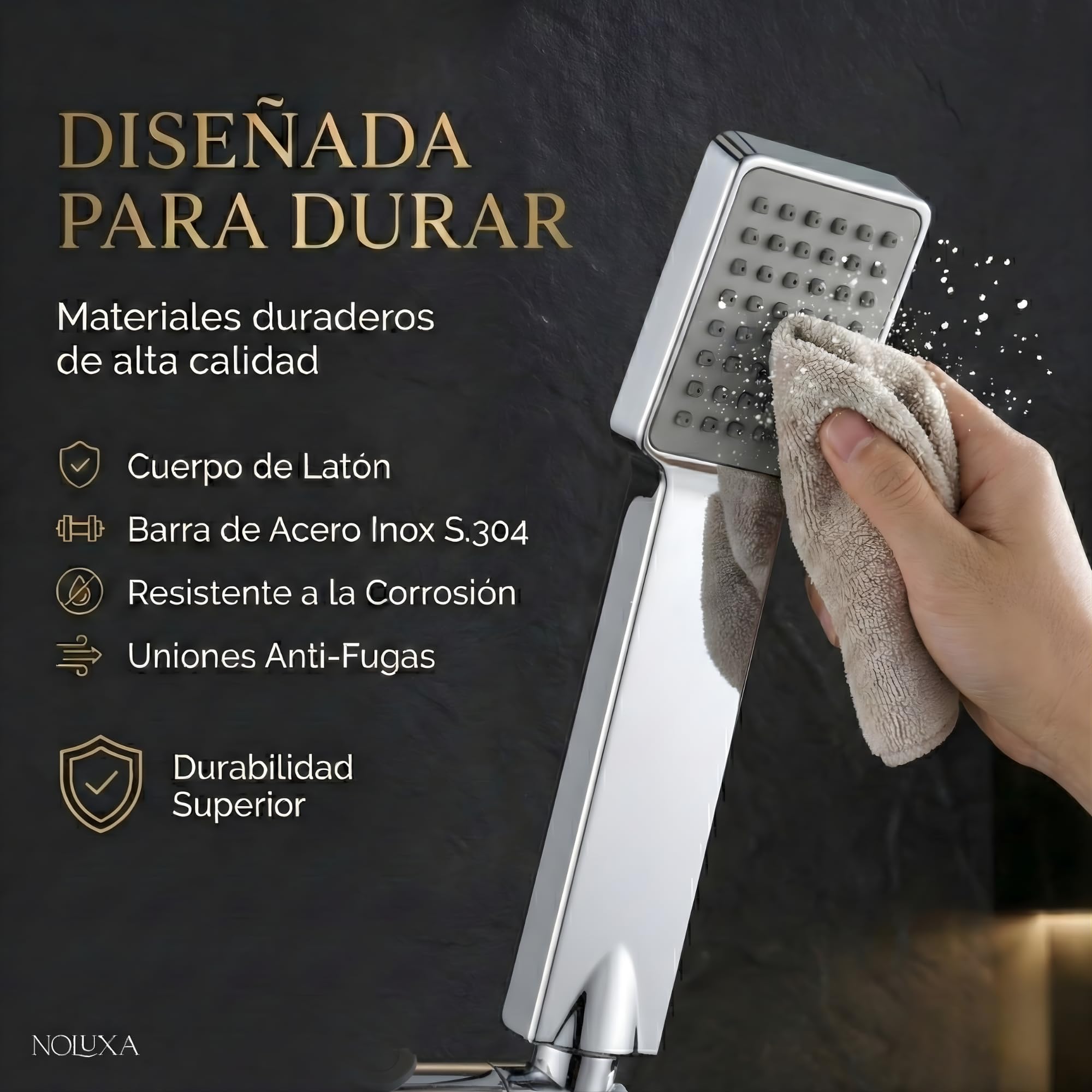 IMEX - Columna Ducha Termostatica con Grifo | Conjunto de Ducha con Alcachofa y Rociador Antical Efecto Lluvia | Griferia en Latón y Acero Inox S.304 con Barra Extensible | Serie Art | Color Cromado