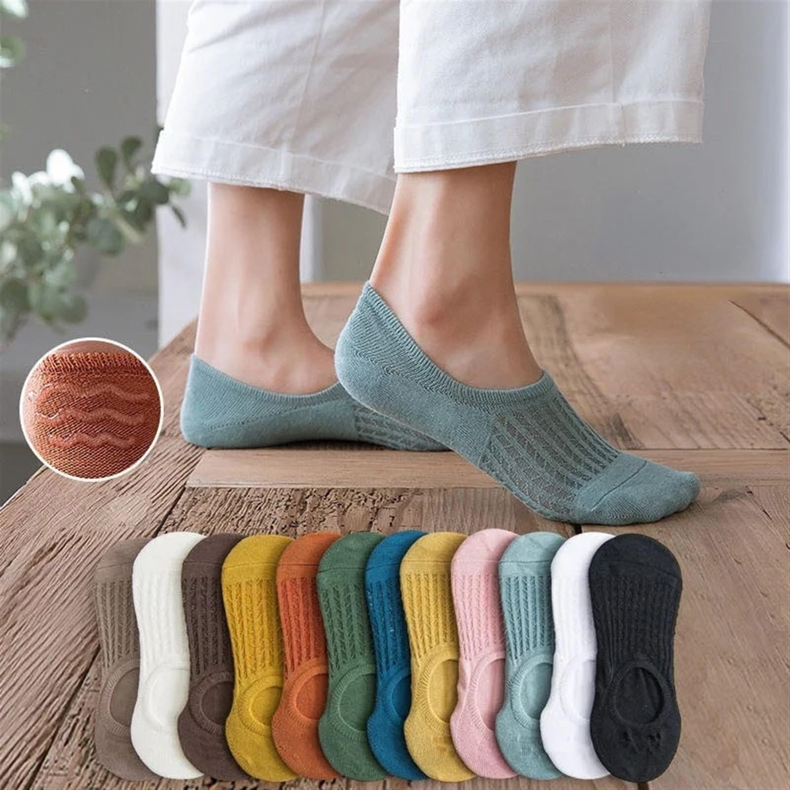 Calcetines Hombre Cortos 5 Pares de Calcetines náuticos Invisibles de Malla Fina for Mujer, Calcetines Tobilleros Antideslizantes de Silicona de Verano Calcetines Tobilleros Hombre(A6)