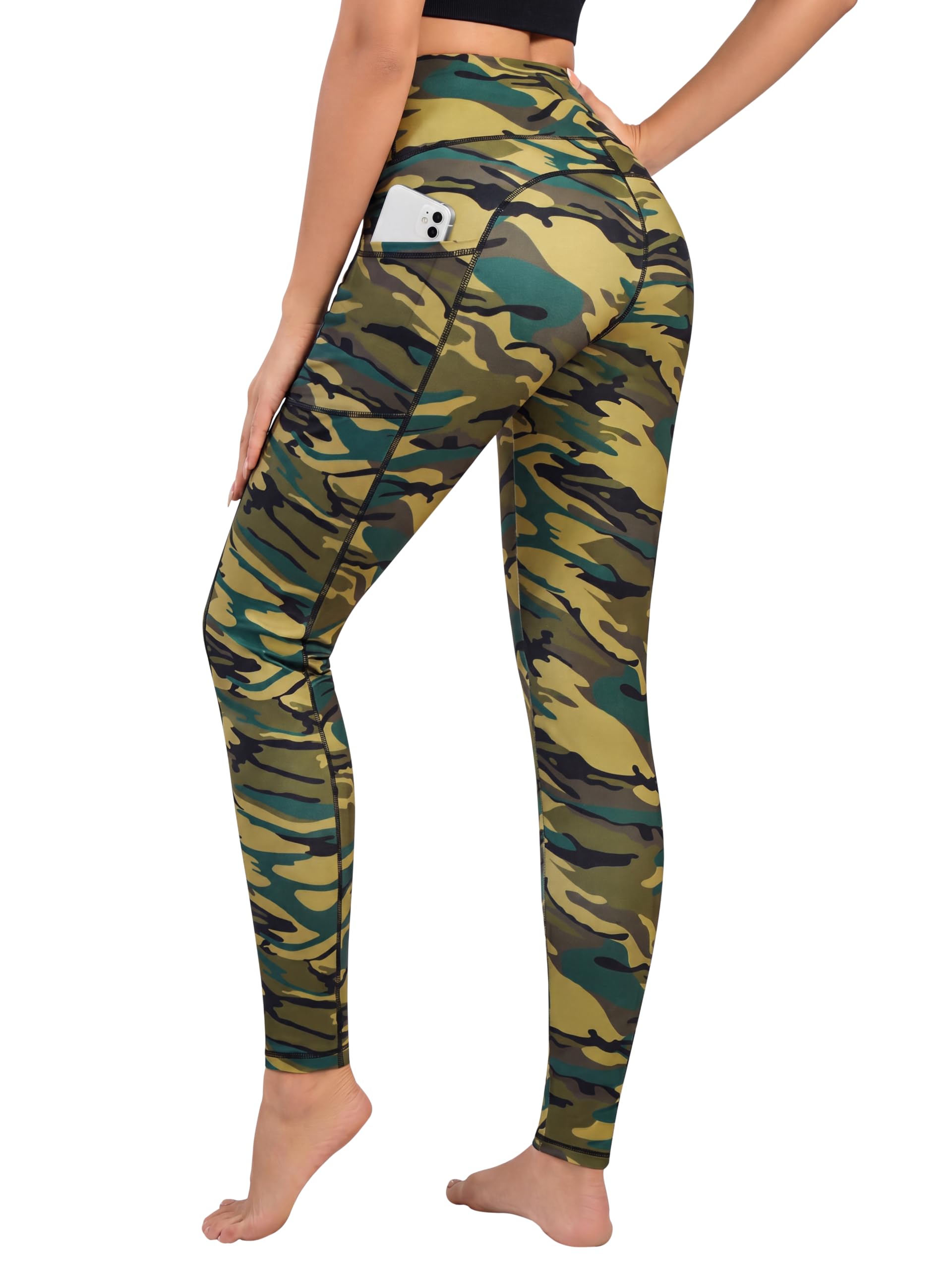 Leggings de camuflaje a prueba de sentadillas de cintura alta 7