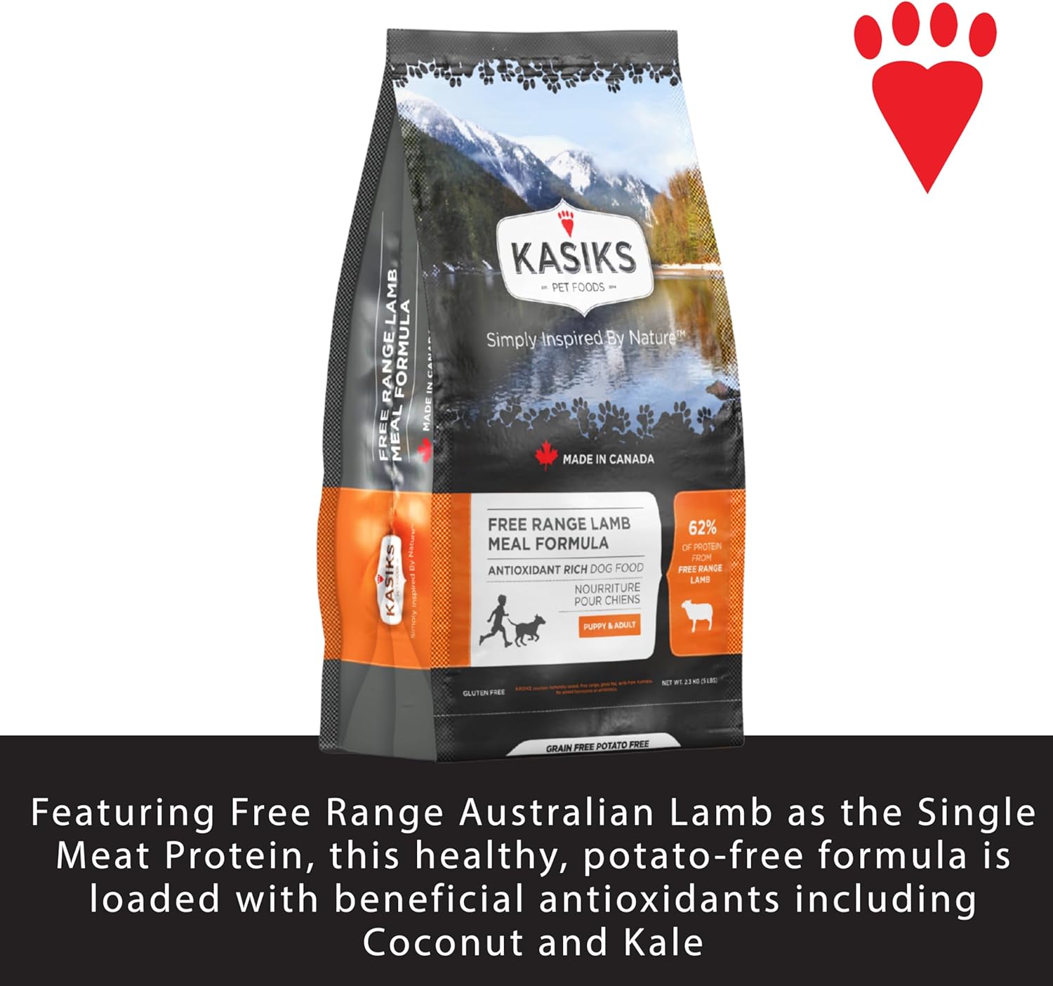 FirstMate KASIKS Free Range Lamb Meal Formula Grain-Free Dry Dog Food, 25 Pounds