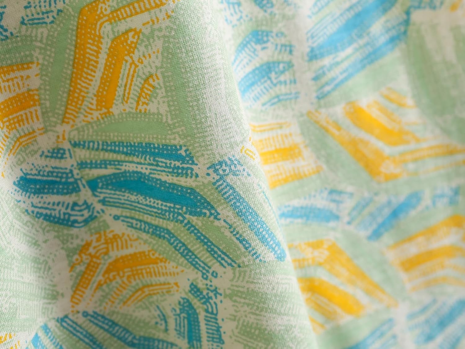 PNAEONG Women's Cotton Nightgown Sleepwear Short Sleeves Shirt Casual Print Sleepdress Yellow Green-XL - Image 4