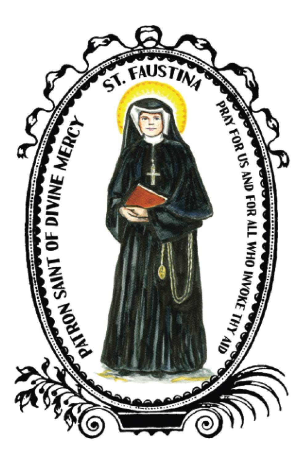 Saint Faustina Patron of Divine Mercy Lined Notebook Journal