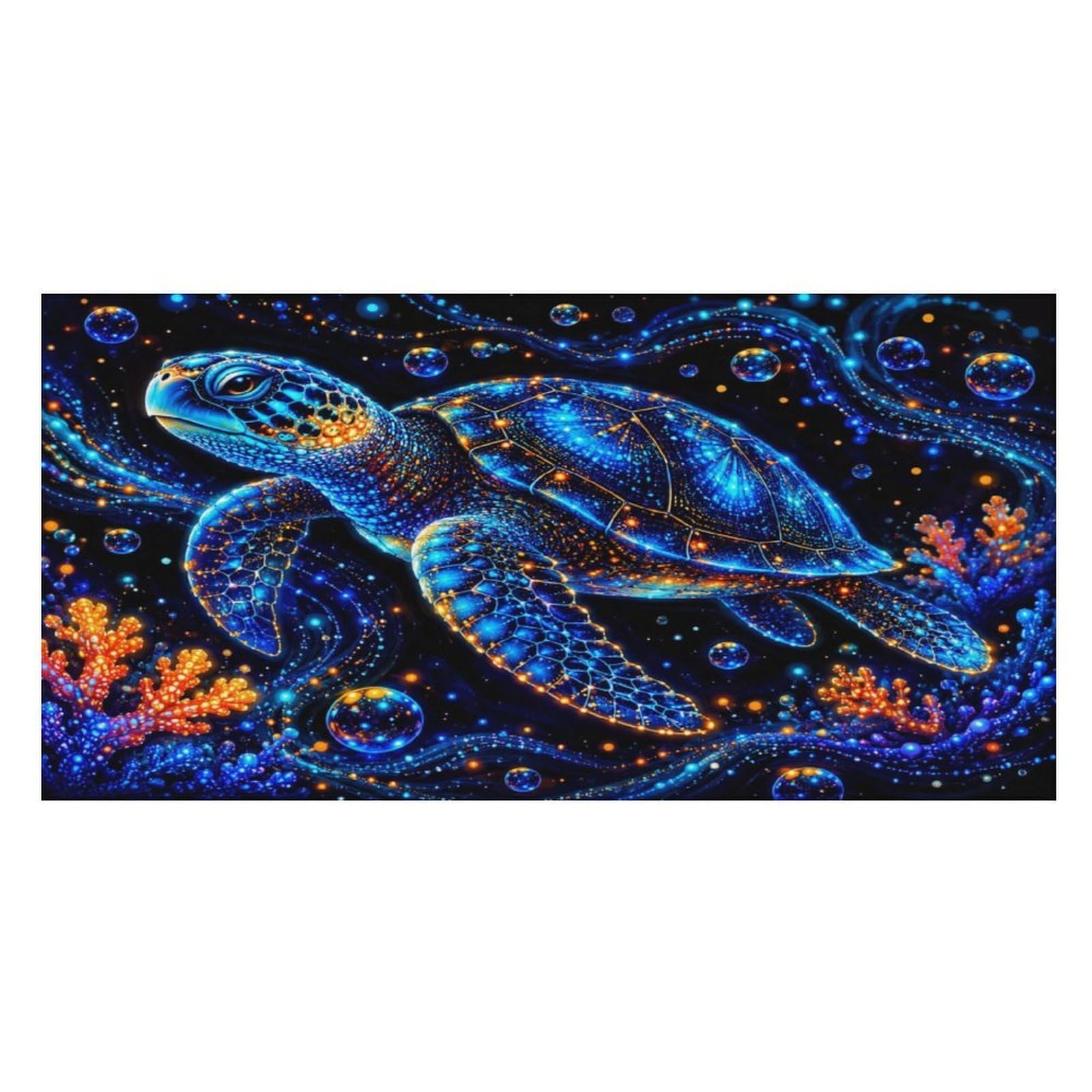 Anceky Glowing Sea Turtle Ocean Oversized Beach Towel Quick Dry Sand Free Microfiber Travel Towel Lightweight Multi Purpose Beach Blanket Pool Gym Bath Towel 63x31 in