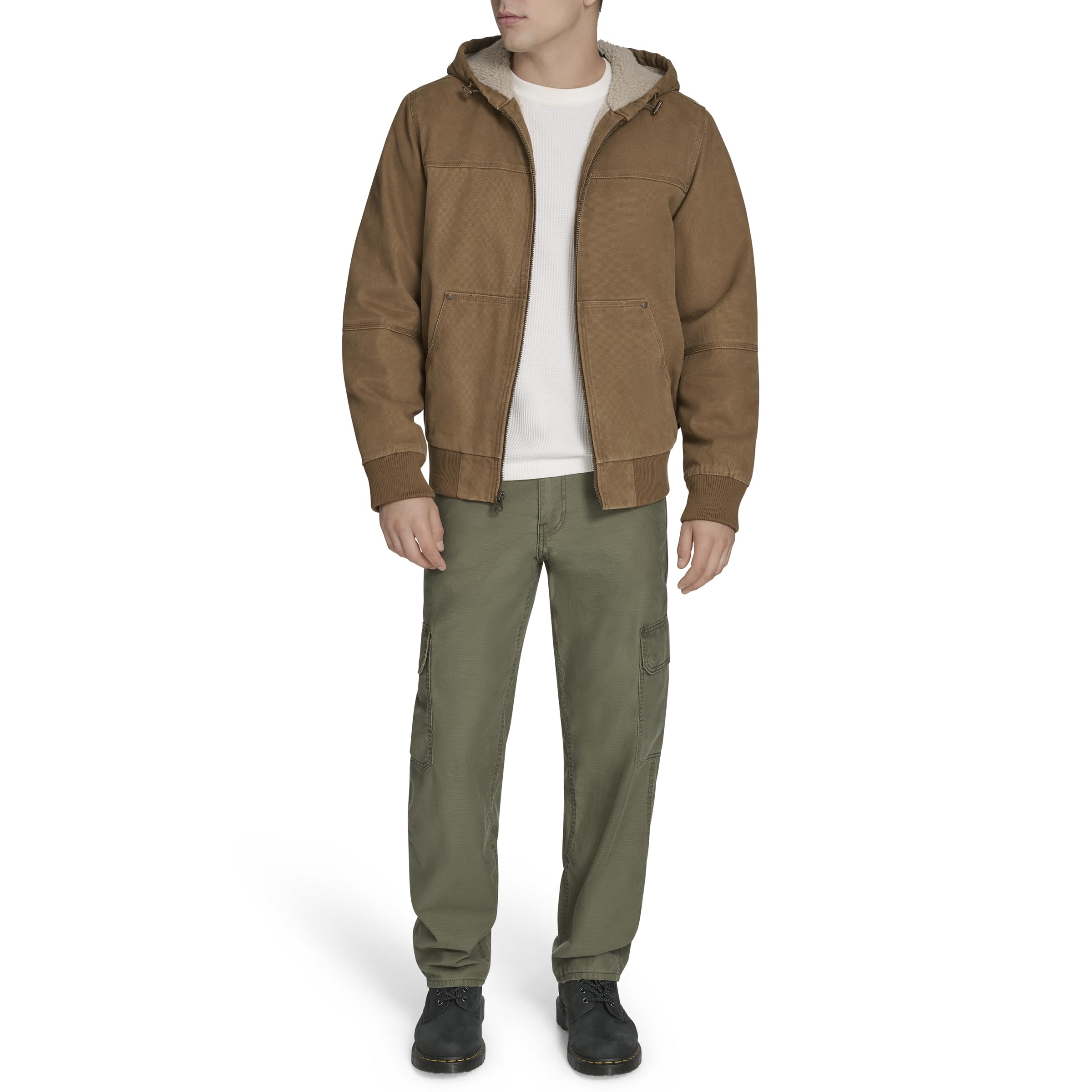 Levi's Herren Sherpa-kapuzenjacke aus Gewaschener Baumwolle Jeansjacke