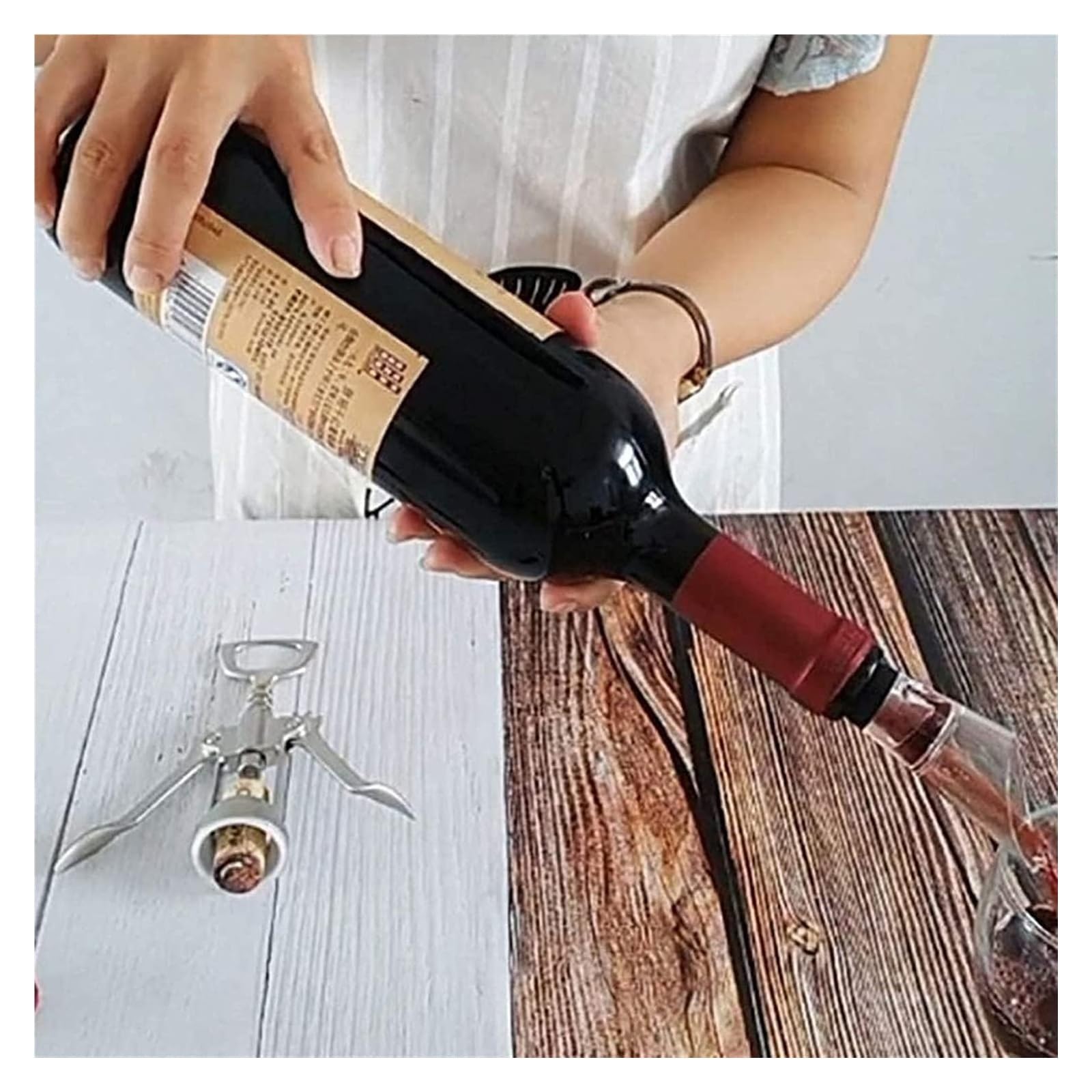 Cavatappi da vino, Cavatappi da vino for tutte le bottiglie con tappo in sughero e birra