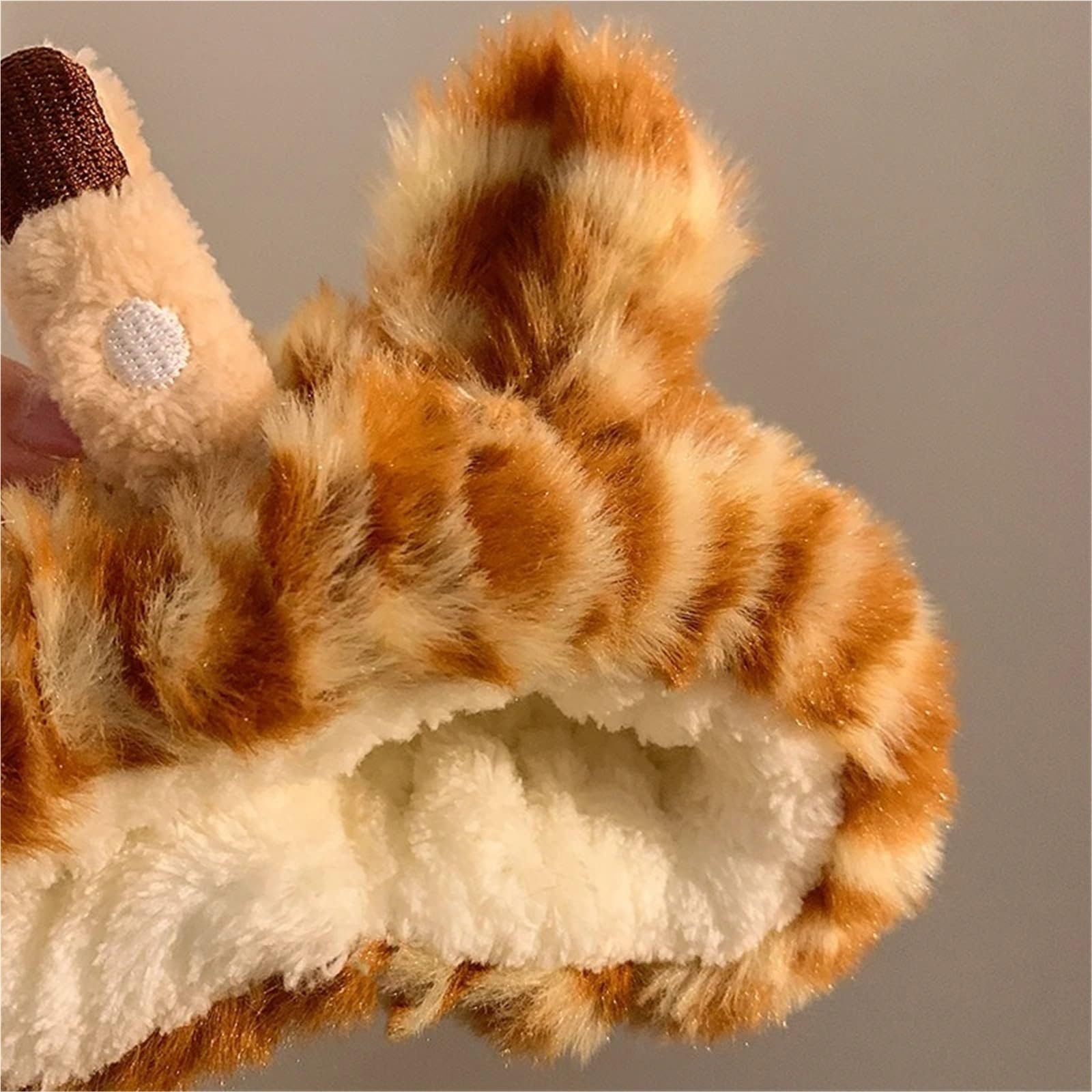 Fascia Capelli Donna Trucco 1Set Cartoon Giraffe Cute Peluche Bagno Fascia Lavaggio Viso Cerchio for capelli Fasce for Polsino for il bagno Rimozione morbida Cura della pelle for le donne