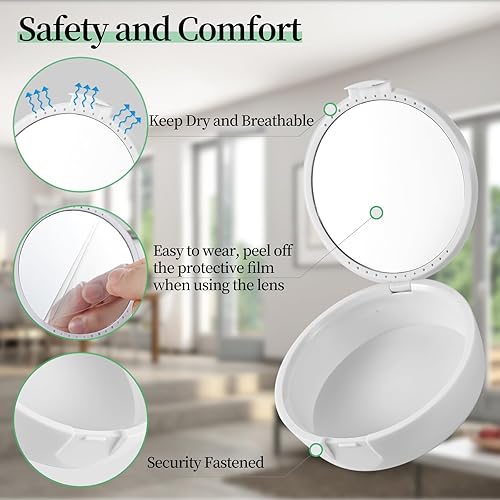 Miniatura 3 de Estuche retenedor, funda para dentadura y alineador de ortodoncia con espejo y ventilación, flor negra