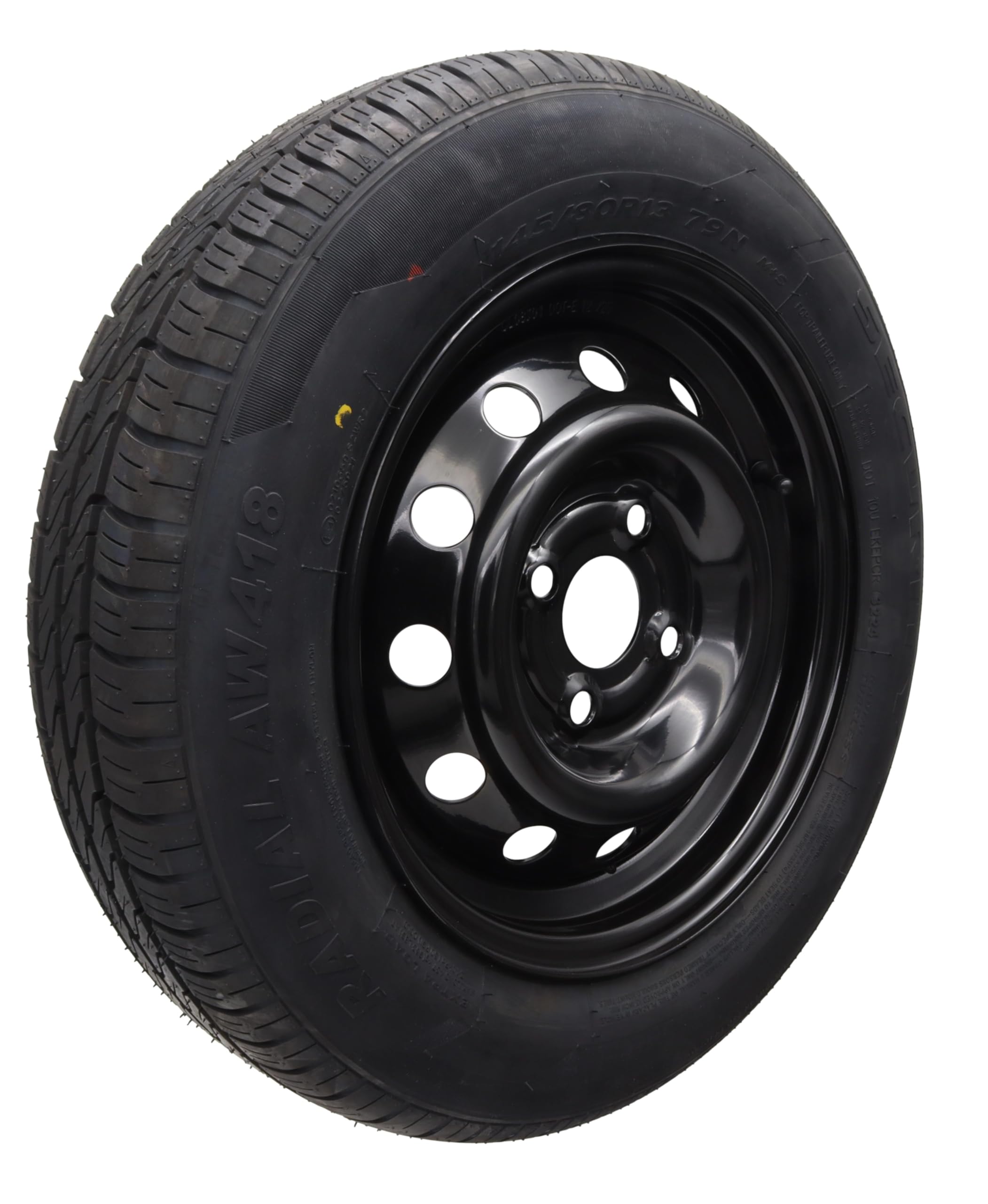 Ruota completa 145/80R13 79N 4 x 100, 4Jx13, 145 80 R 13, llanta nera, ruota per rimorchio
