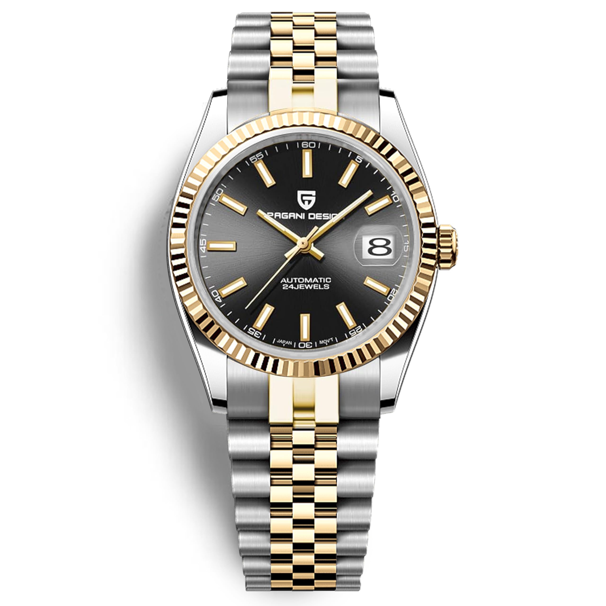 Pagani Design NH35 Automatisch horloge voor heren, 100 m, waterdicht, modieus, klassiek, Yacht-horloge