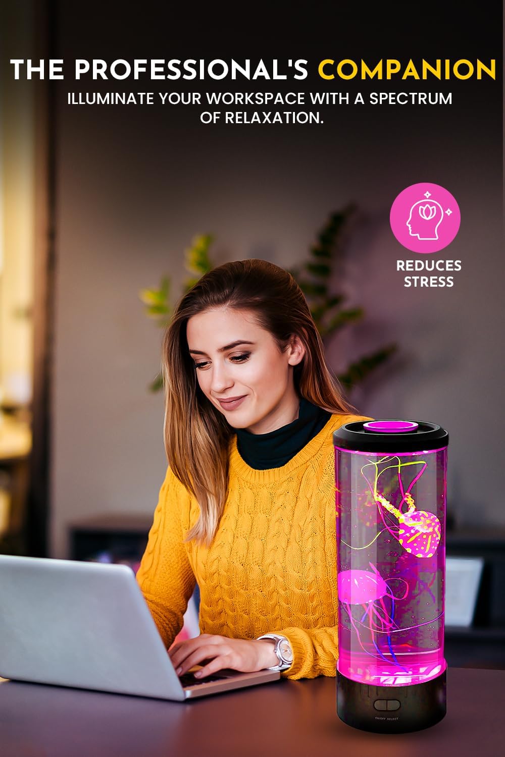 Brewish Jellyfish Lamp with 20W Bluetooth Speaker (Upgraded Motor 2025), 16 Color Changing Mood Lamp, 5 Modes Aquarium Night Light for Kids, Gift for Adults, Kids, Sensory Lights for Autistic Children