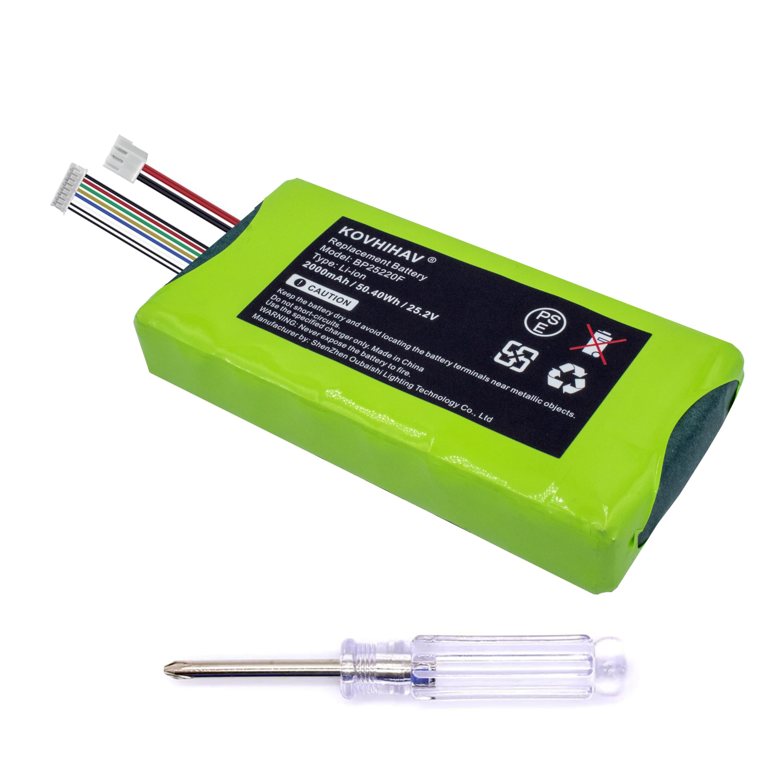 Upgrade BP25220F Vacuum Battery for NEC180 NEC185 25.2V 2000mAh