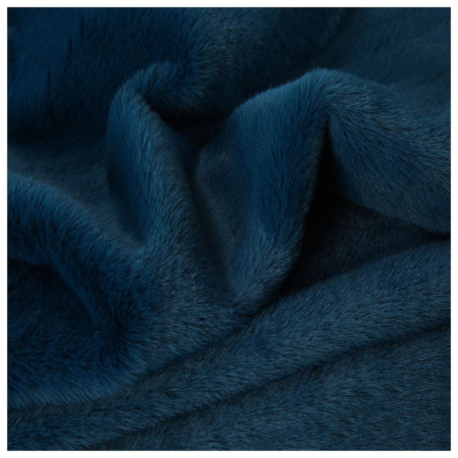 Short Pile Plain Fun Faux Fur Fabric Material, Soft Plush Faux Imitation Fur Material, for Costume, Cosplay, Art Crafts, Photography Backdrops, Home Decor, Toys, 50x160cm, 59 Colors (Color : Blue 8)