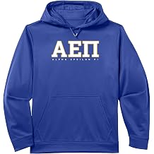 Licensed Alpha Epsilon Pi White Old Gold Letter Performance Hoodie