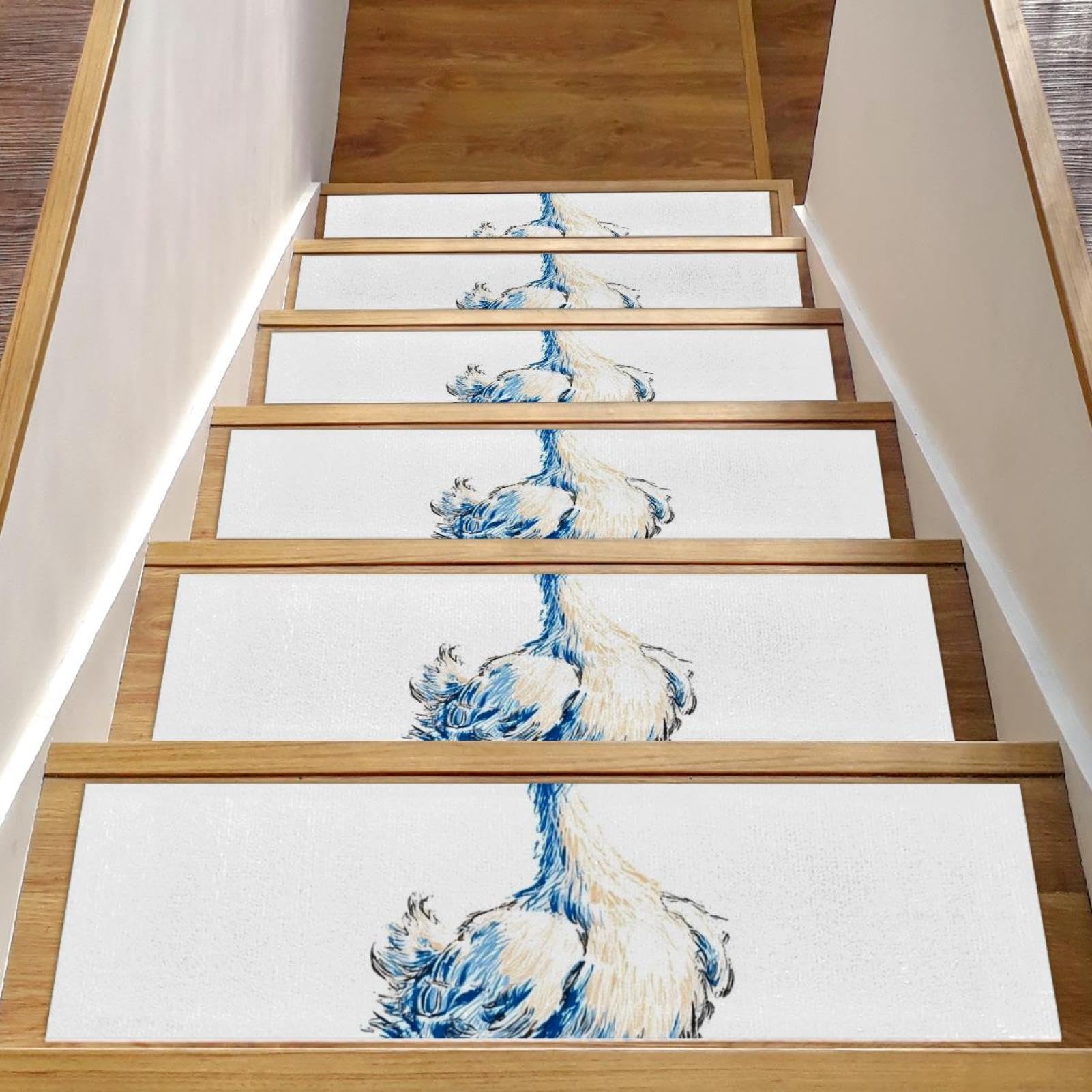 Tapis d'escalier antidérapants canard bleu pour protéger vos enfants et animaux à la maison