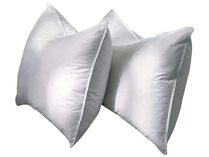 The Ritz-Carlton Pillow - Standard Size 20โ x 26โ - Luxury Hotel Pillow with Dual-Chamber Down & Feather Fill, Breathable, 100% Cotton Cover, Made in USA, Machine Washable - Standard (Pack of 1)