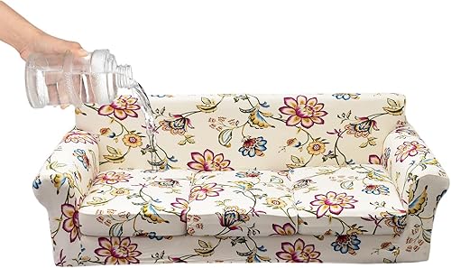 Funda impermeable de 4 piezas para sofá de 3 cojines, funda protectora elástica y lavable para sofá modular, protector de muebles para sala de estar