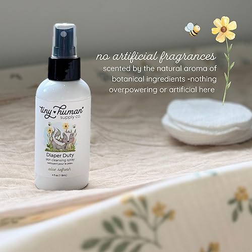 Miniatura 3 de Diaper Duty - Jabón de área para pañales, 4 onzas (1 paquete), flor de naranja y aloe, spray de limpieza suave para pañales de tela, calmante y