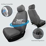 Seat Covers for Honda CRV 2017 2018 2019 2020 2021 2022 EX, EXL, LX, Sport, Touring, Special Edition, Hybrid & Gas, 1:1 Custom Faux Leather Seat Covers Full Set - Grey