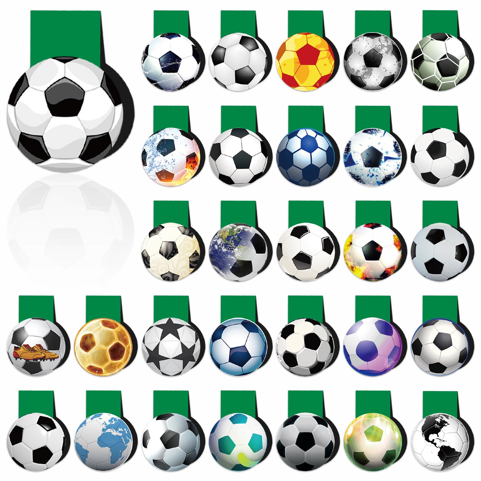 Lets Joy 30 Piezas Marcapaginas Magnetico Futbol, Marcadores de Libros Magneticos Niños, Marcapáginas Clips de Página, Lindo Imán Marcadores, Futbol Marca Paginas, Futbol Regalo Marcapáginas