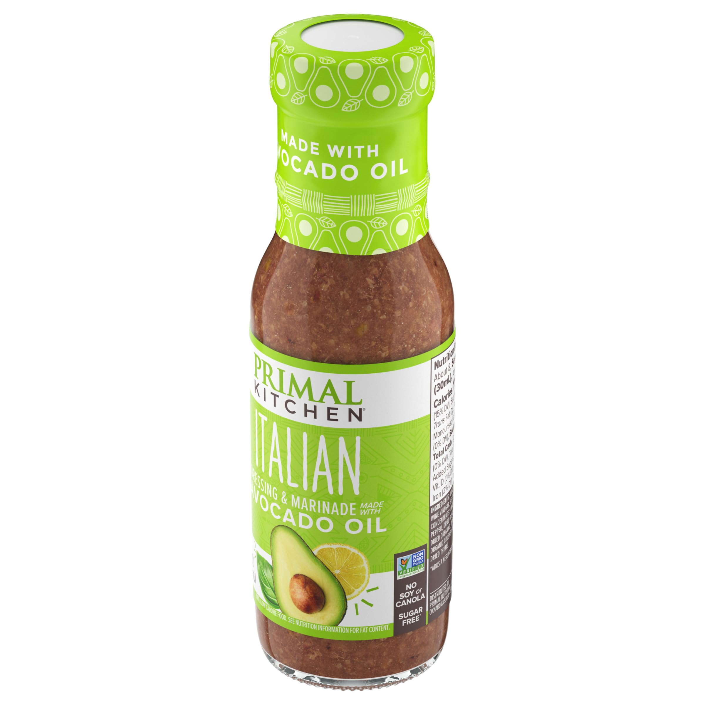 Primal Kitchen Vinagreta y Marinada de Aceite de Aguacate Sin Gluten Italiana 8 fl oz