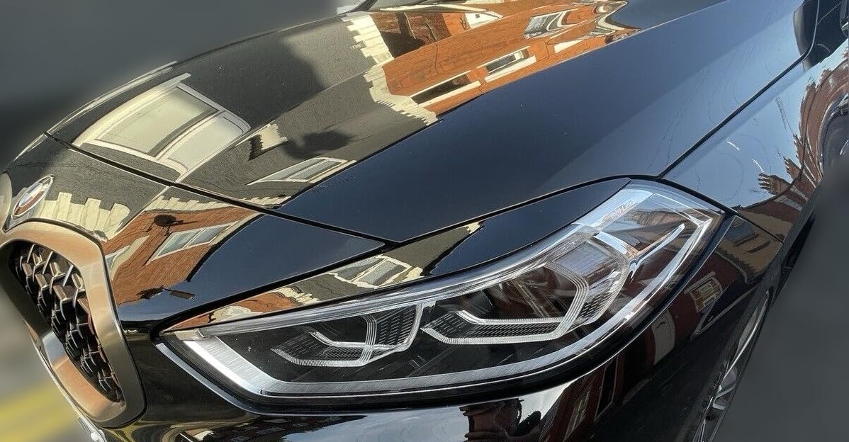 Copertura Fari Sopracciglia Palpebra BMW Serie 1 F40 2019-2024 Nero Lucido