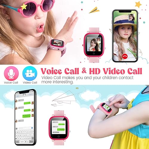 Miniatura 5 de 4G - Relojes inteligentes para niños, IP67, impermeables, GPS, GPS, rastreador de llamadas de teléfono, pantalla táctil, teléfono celular,