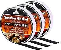 Vista 11 de UNCO Junta para ahumador - 15 pies, 1/2"X1/8", parrilla de alta temperatura y junta para barbacoa