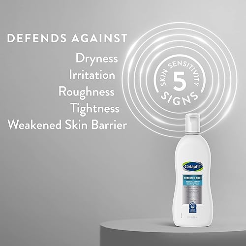 Miniatura 2 de Cetaphil RESTORADERM - Lavado calmante de 10 onzas líquidas, calma la piel seca, estresada, hipoalergénico, sin jabón ni parabenos, aprobado por la