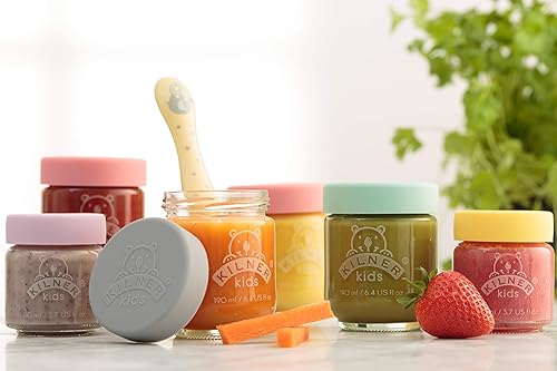 Miniatura 5 de Kilner Juego de 6 tarros de cristal de 6.4 fl oz, color gris, morado