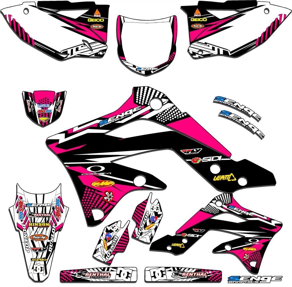 Amazon.com: 1991-1994 KDX 200 Mayhem Pink Senge Graphics